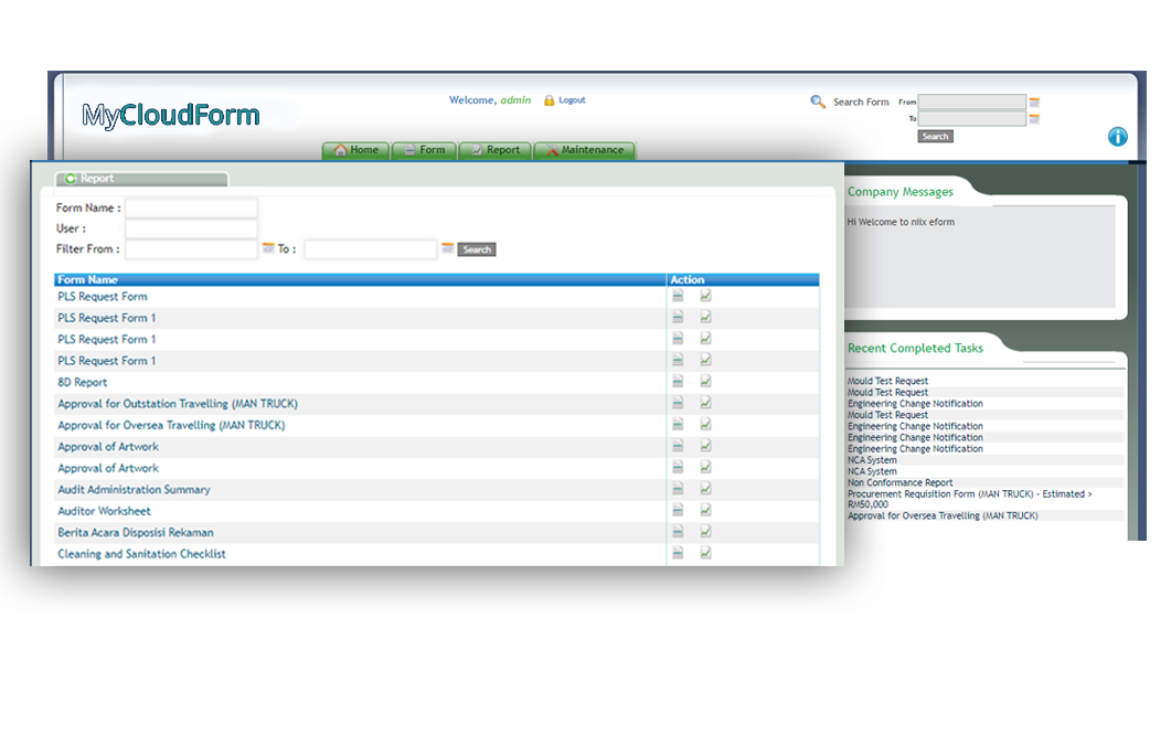 NIIX mycloudform_business_report